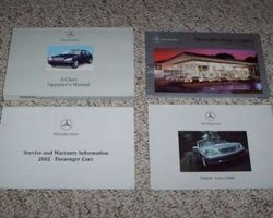 2002 Mercedes Benz S430, S500 & S600 S-Class Owner's Operator Manual User Guide Set