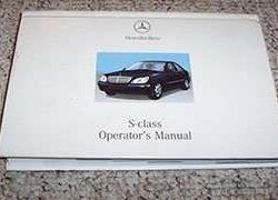 2002 Mercedes Benz S430, S500 & S600 S-Class Owner's Operator Manual User Guide
