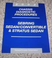 2002 Chrysler Sebring Sedan & Convertible Chassis Diagnostic Procedures Manual