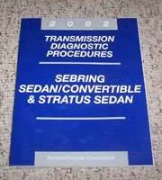 2002 Chrysler Sebring Sedan & Convertible Transmission Diagnostic Procedures Manual