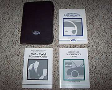 2002 Ford F-350 Super Duty Truck Owner's Operator Manual User Guide Set