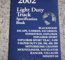 2002 Ford Explorer Sport Specifications Manual