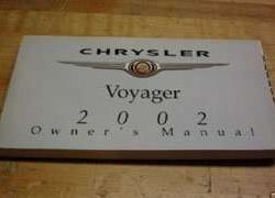 2002 Chrysler Voyager Owner's Operator Manual User Guide