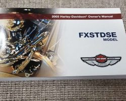 2003 Harley Davidson Screamin Eagle Deuce FXSTDSE Owner Operator User Guide Manual