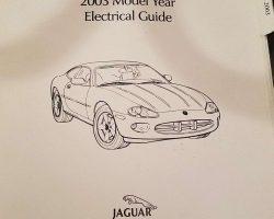 2003 Jaguar XK8 & XKR Electrical Wiring Circuit Diagrams Manual
