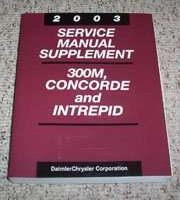 2003 Chrysler Concorde & 300M Shop Service Repair Manual Supplement