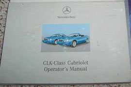 2003 Mercedes Benz CLK-Class CLK 320, CLK 500, CLK 55 AMG Cabriolet Convertible Owner's Operator Manual User Guide