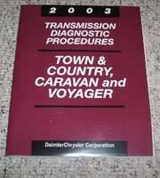2003 Chrysler Town & Country Transmission Diagnostic Procedures Manual