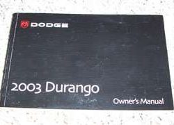 2003 Dodge Durango Owner's Operator Manual User Guide