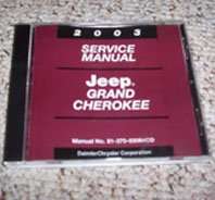 2003 Jeep Grand Cherokee Shop Service Repair Manual CD