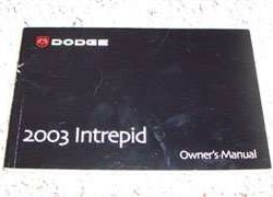 2003 Dodge Intrepid Owner's Operator Manual User Guide