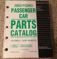 2003 Ford Mustang Parts Catalog