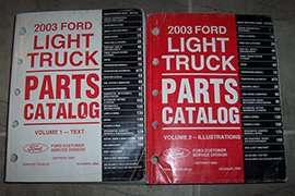 2003 Ford Ranger Parts Catalog Text & Illustrations