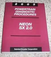 2003 Dodge Neon SX 2.0 Powertrain Diagnostic Procedures