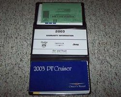 2003 Chrysler PT Cruiser Owner's Operator Manual User Guide Set