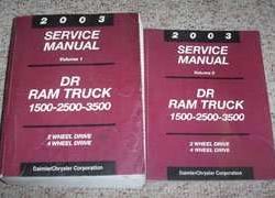 2003 Dodge Ram Truck 1500 2500 3500 Shop Service Repair Manual