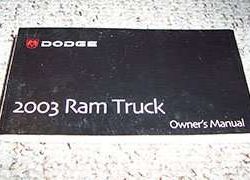 2003 Dodge Ram Truck Owner's Operator Manual User Guide
