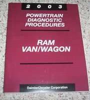 2003 Dodge Ram Van & Wagon Powertrain Diagnostic Procedures