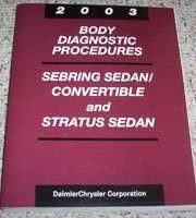 2003 Chrysler Sebring Sedan & Convertible Body Diagnostic Procedures Manual