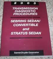 2003 Chrysler Sebring Sedan & Convertible Transmission Diagnostic Procedures Manual