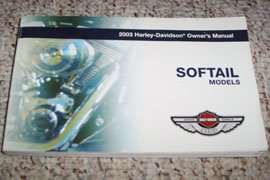 2003 Harley Davidson Softail Models Owner's Operator Manual User Guide