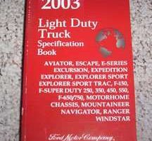 2003 Ford F-450 Super Duty Truck Specificiations Manual