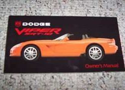 2003 Dodge Viper Owner's Operator Manual User Guide