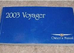 2003 Chrysler Voyager Owner's Operator Manual User Guide