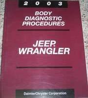 2003 Jeep Wrangler Body Diagnostic Procedures Manual