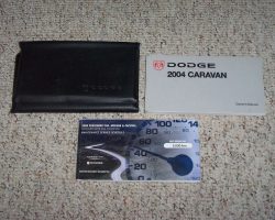 2004 Dodge Caravan & Grand Caravan Owner's Operator Manual User Guide Set