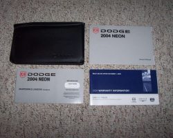 2004 Dodge Neon Owner's Operator Manual User Guide Set