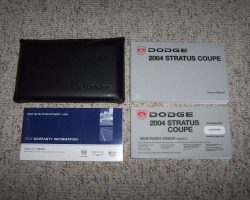 2004 Dodge Stratus Coupe Owner's Operator Manual User Guide Set