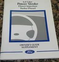 2004 Ford F-250 6.0L Power Stroke Direct Injection Turbo Diesel Owner's Manual Supplement