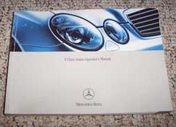 2004 Mercedes Benz E-Class E320, E500 & E55 AMG Sedan Owner's Operator Manual User Guide