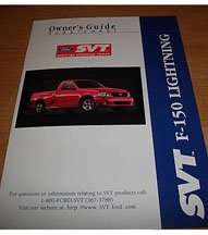 2004 Ford F-150 SVT Lightning Truck Owner's Operator Manual User Guide Supplement