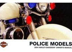 2004 Harley Davidson Police Models Owner's Manual