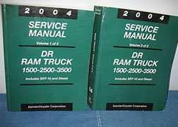 2004 Dodge Ram Truck 1500 2500 3500 Shop Service Repair Manual