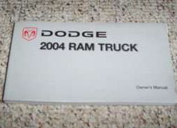 2004 Dodge Ram Truck Owner's Operator Manual User Guide