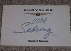 2004 Chrysler Sebring Sedan Owner's Operator Manual User Guide