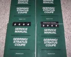 2004 Chrysler Sebring Coupe Shop Service Repair Manual