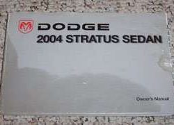2004 Dodge Stratus Sedan Owner's Operator Manual User Guide