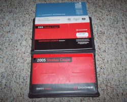 2005 Dodge Stratus Coupe Owner's Operator Manual User Guide Set