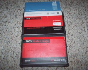 2005 Dodge Stratus Coupe Owner's Operator Manual User Guide Set