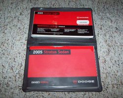 2005 Dodge Stratus Sedan Owner's Operator Manual User Guide Set