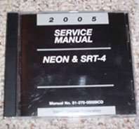 2005 Dodge Neon SRT-4 Shop Service Repair Manual CD