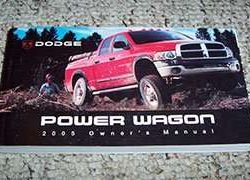 2005 Dodge Ram Power Wagon Owner's Operator Manual User Guide