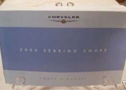 2005 Chrysler Sebring Coupe Owner's Operator Manual User Guide
