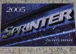 2005 Dodge Sprinter Owner's Operator Manual User Guide