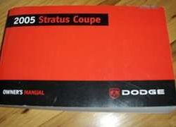 2005 Dodge Stratus Coupe Owner's Operator Manual User Guide