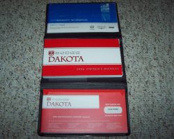 2006 Dodge Dakota Owner's Operator Manual User Guide Set